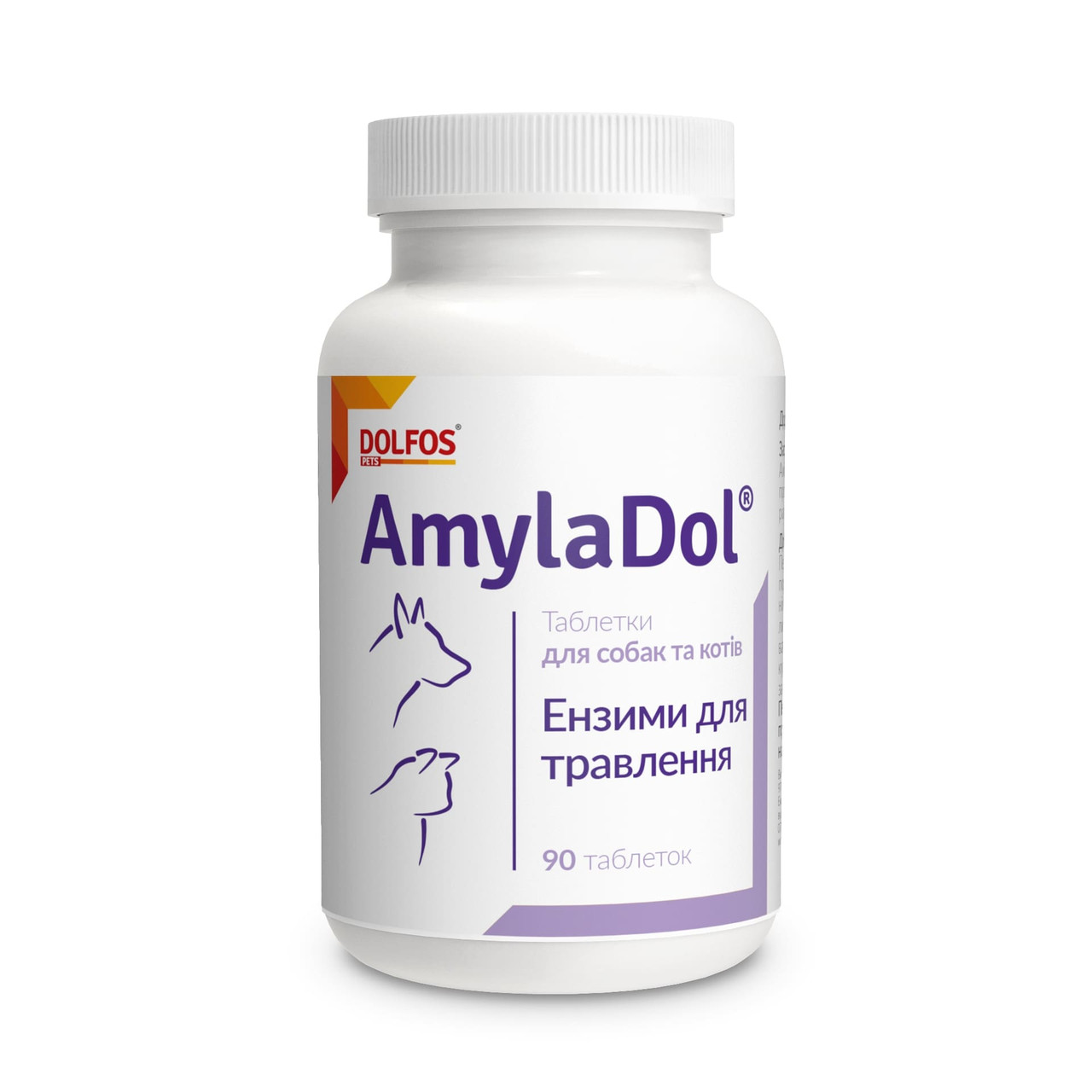 Добавка для собак та кішок АмілаДол (AmylaDol) 90 таблеток Дольфос (DOLFOS) для підшлункової