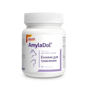 Добавка для собак і кішок Аміла Дол (AmilaDol) 30 таблеток Дольфос (DOLFOS) (підшлункова)