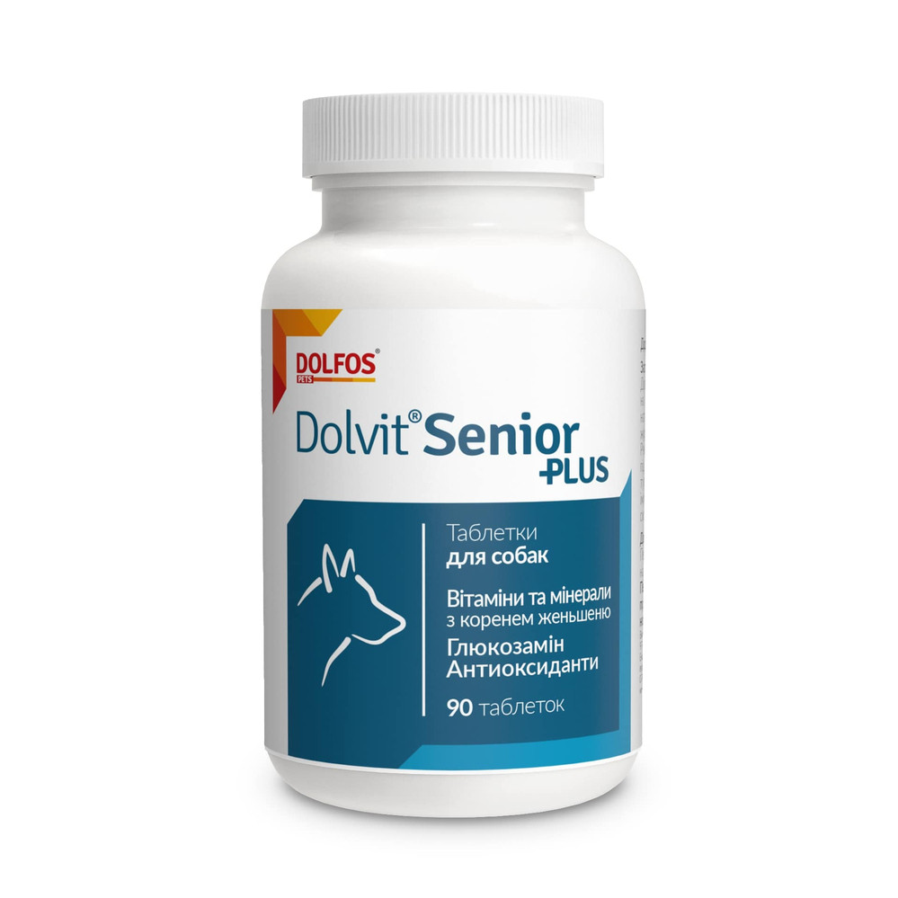 Вітамінно-мінеральна добавка для літніх собак Dolvit Senior Plus 90 таб.
