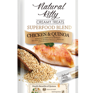Крем-снек для котів Natural Kitty Creamy Treats Chicken with Quinoa зі смаком курки і кіноа 24х12г