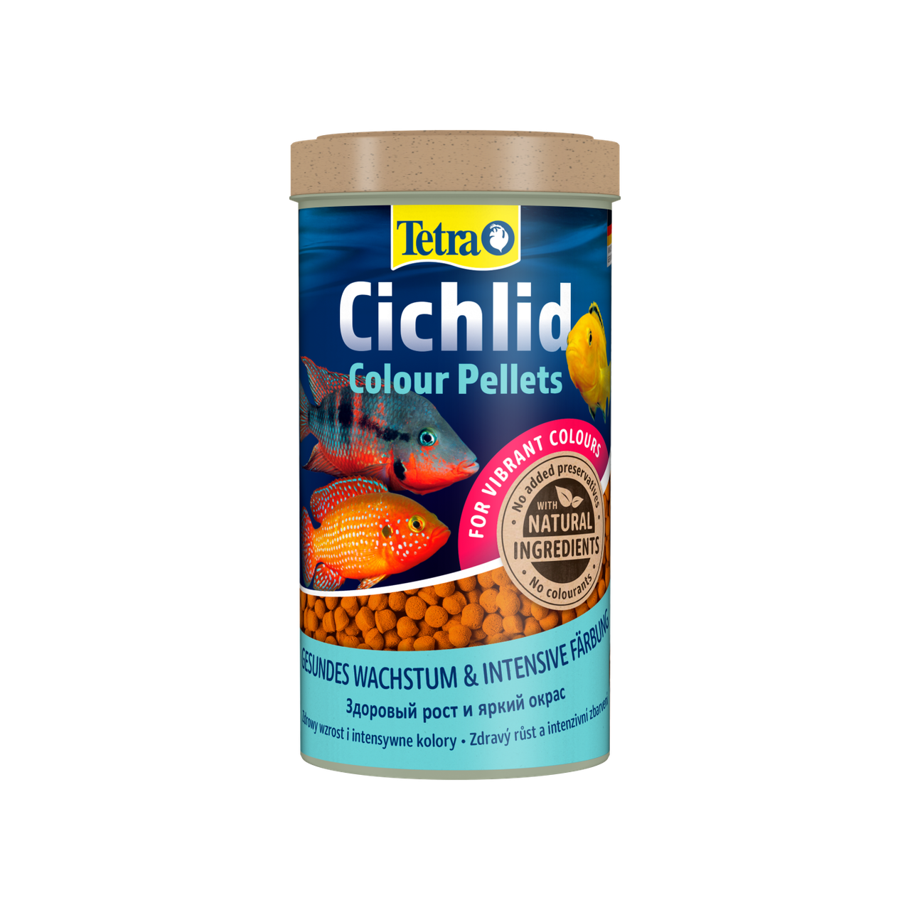 Сухий корм для посилення кольору риб Тетра Tetra Cichlid Colour для рибок цихлід (гранули), 500 мл