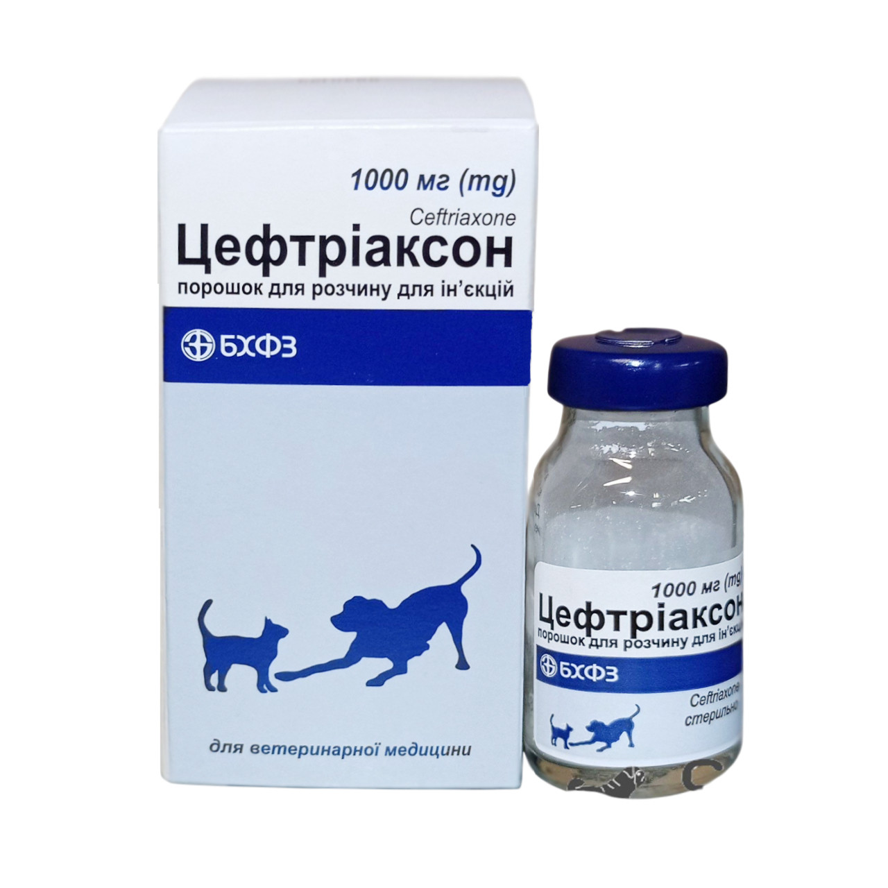 Цефтріаксон 1 г (1000 мг) БХФЗ (ветеринарний)