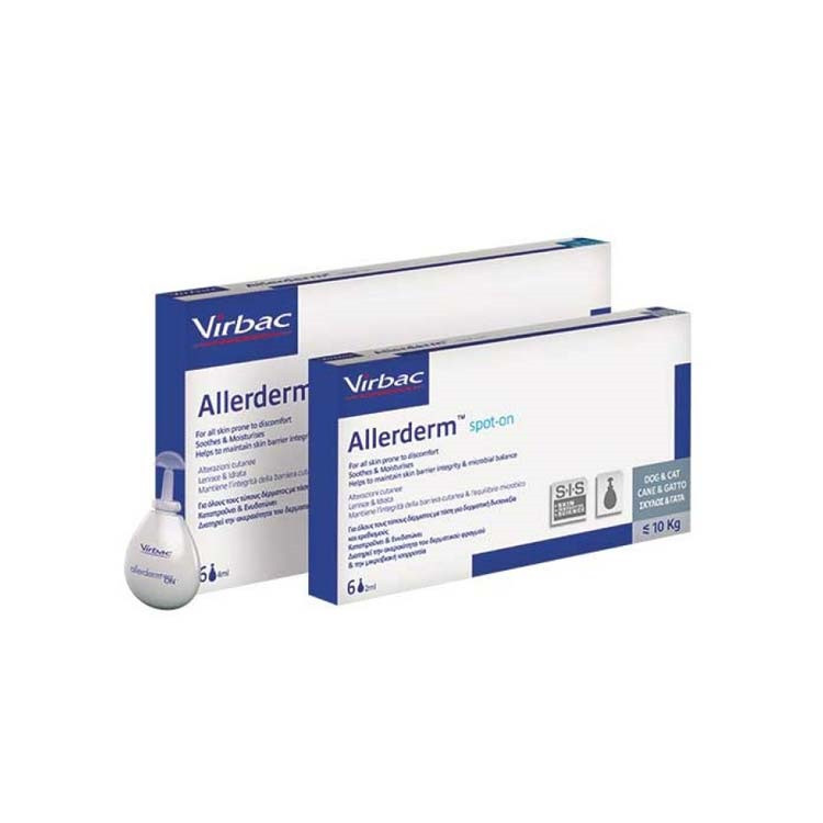 Virbac Allerderm Spot-on краплі Вірбак Аллердерм для лікування дерматозів собак 10-20 кг №6 піпеток по 4 мл