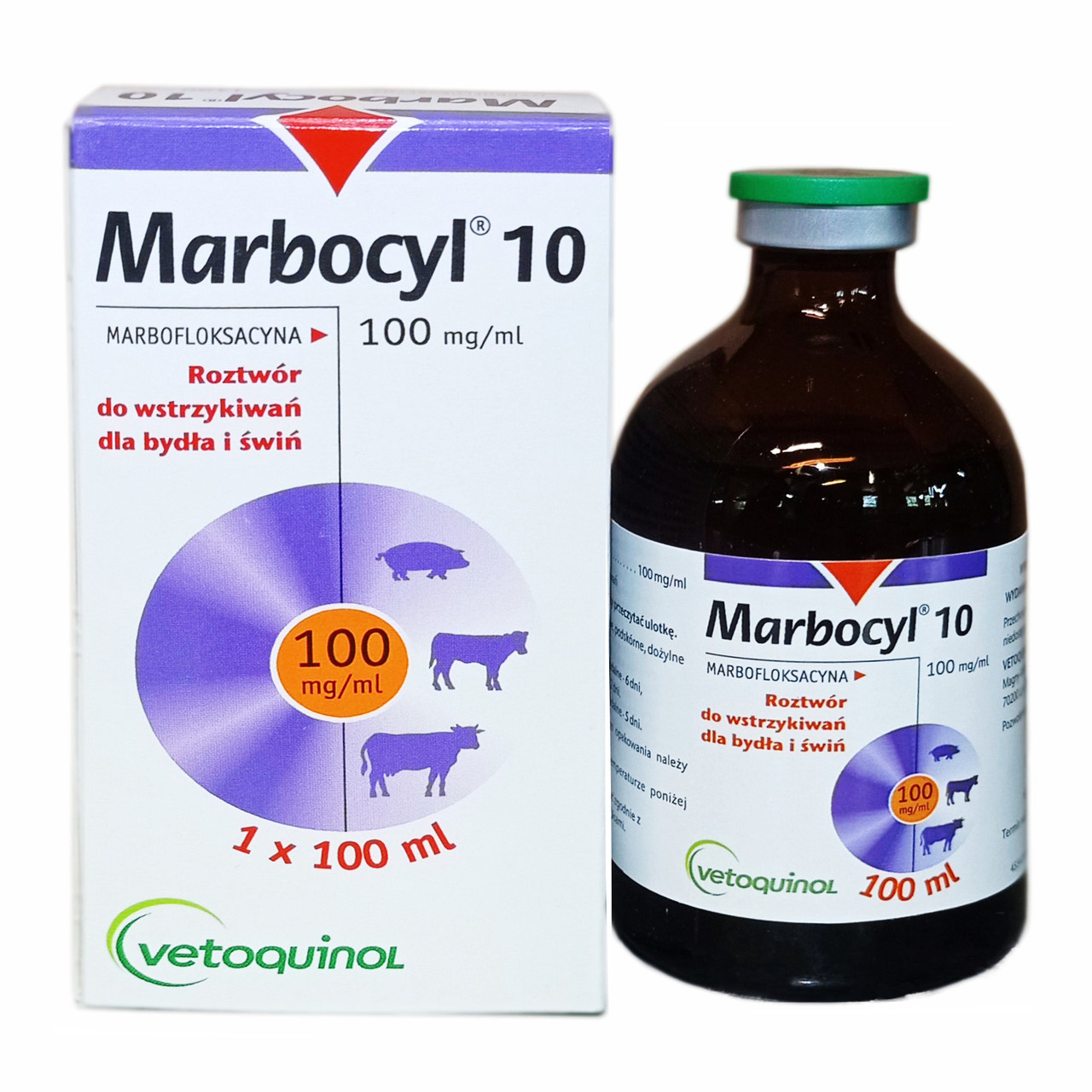 Марбоцил 10% флакон 100 мл Vetoquinol Польща