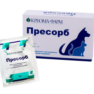 Пресорб 10 г КРЕОМА-ФАРМ (адсорбент для собак і кішок)