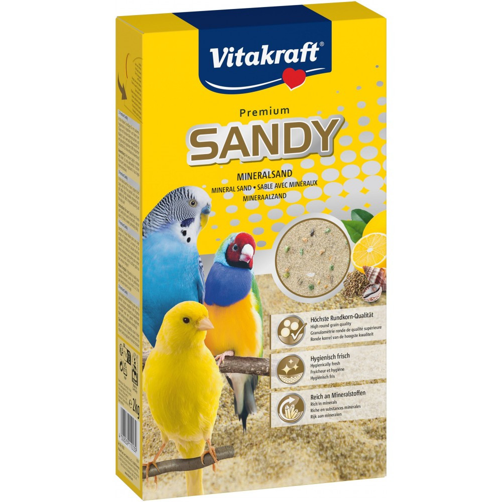 Пісок для птахів "Vitakraft Sandy з мінералами" вбираючий 2кг.
