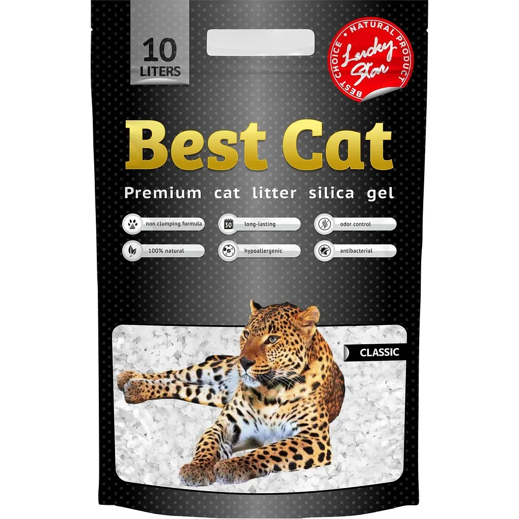Силікогелевий наповнювач Бест Кет Best Cat White для котячого туалету, 10 л (5 кг)