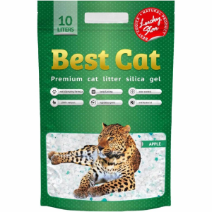 Силікогелевий наповнювач Бест Кет Best Cat Green Apple для котячого туалету, 10 л (5 кг)