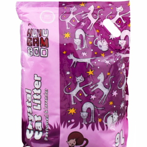 Силікагелевий наповнювач для котячого туалету  Crystal Cat Litter Lavander 9 л HUHUBAMBOO