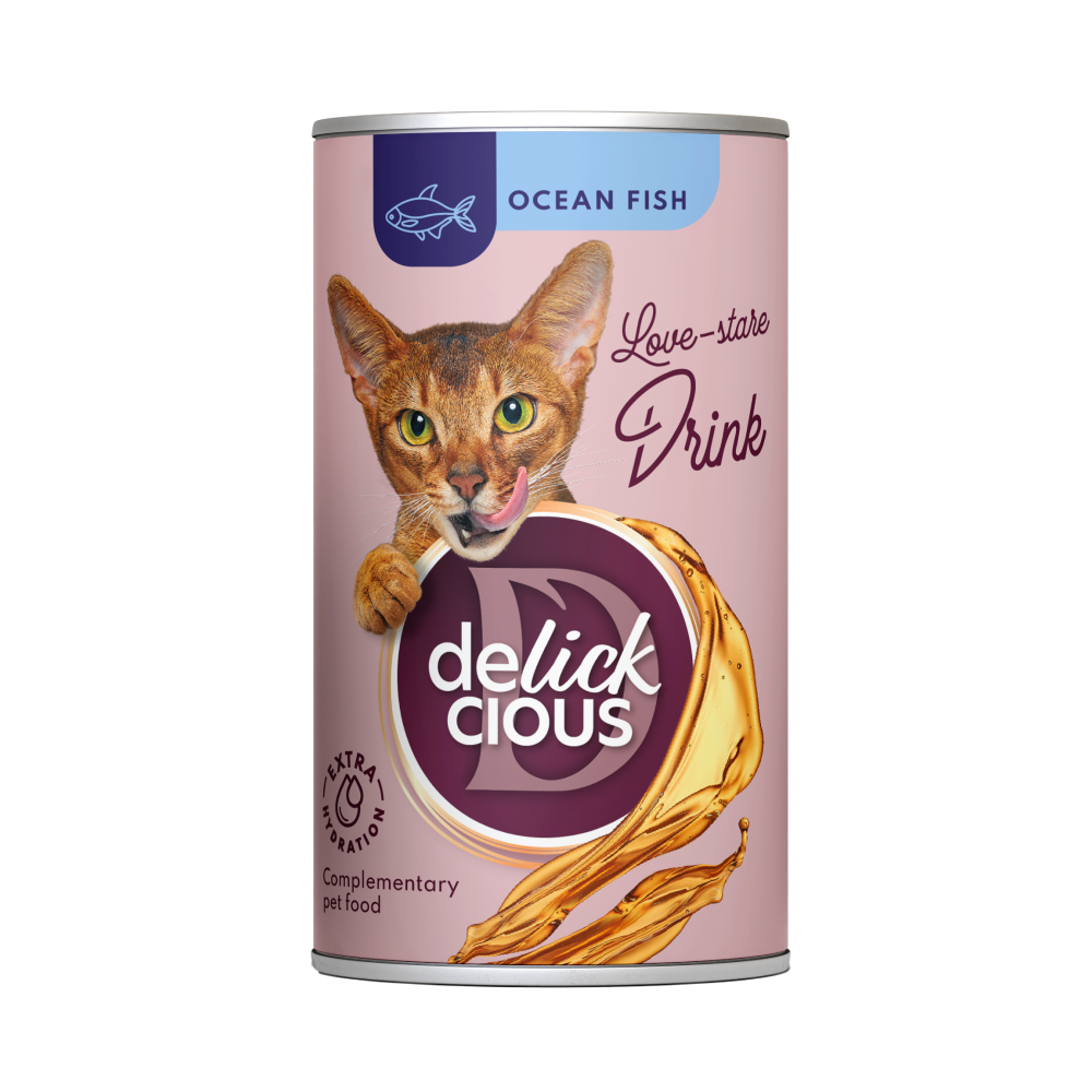 Напій для дорослих котів Делікшес Delickcious зі смаком океанічної риби, 140 г