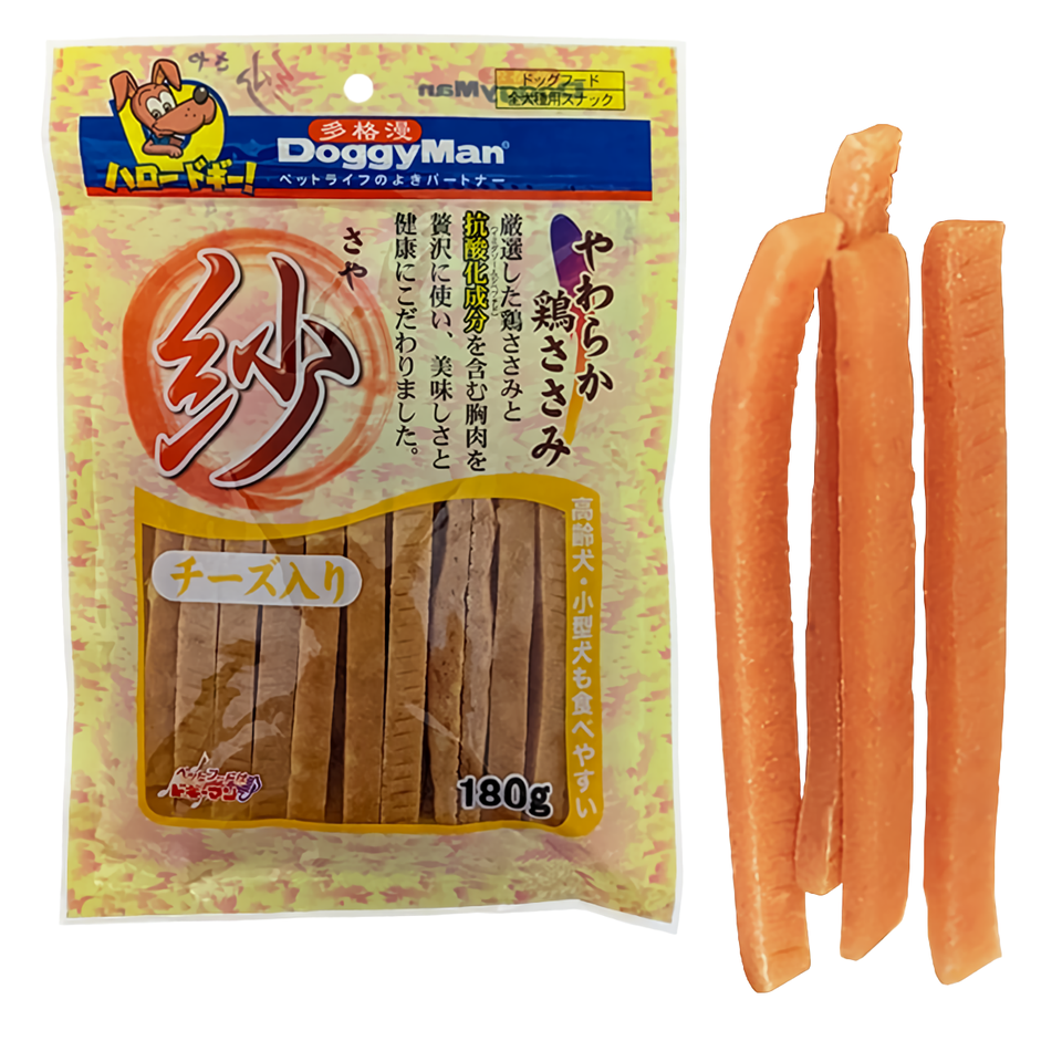 Ласощі ДоггіМен DoggyMan Soft Chicken Strip Cheese курячі  палички з сиром для собак 180 г