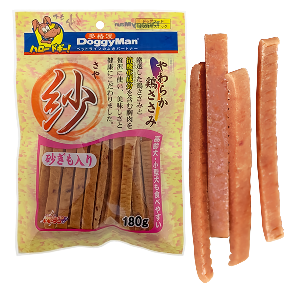 Ласощі ДоггіМен DoggyMan Soft Chicken Strip Gizzard палички для собак з курячими шлунками180 г