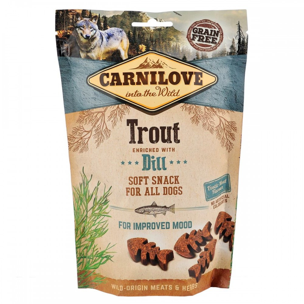 Ласощі Carnilove Карнілав Semi-Moist Trout enriched with Dill для собак з фореллю та кропом 200 г