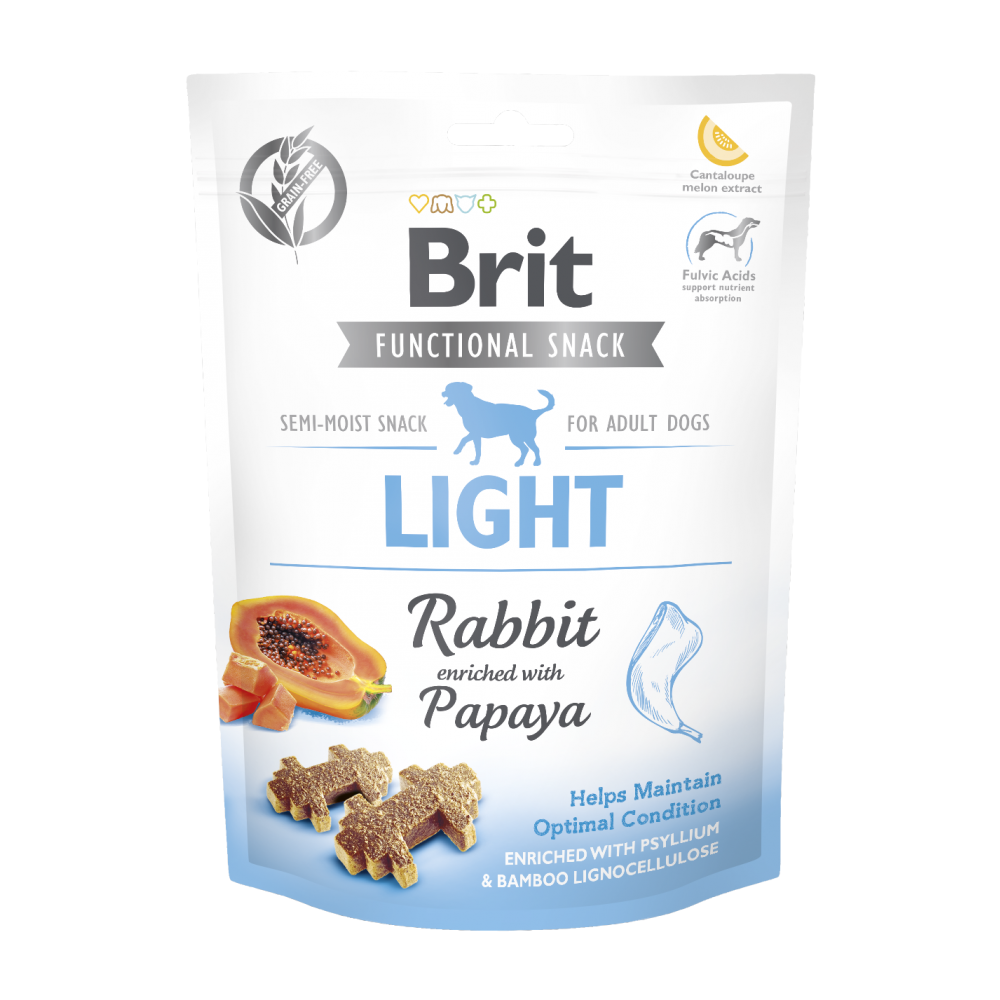 Ласощі для собак з надмірною вагою для собак Brit Care Light з кроликом з папаєю 150 г