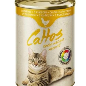 Вологий корм "Cattos" з куркою, 415г