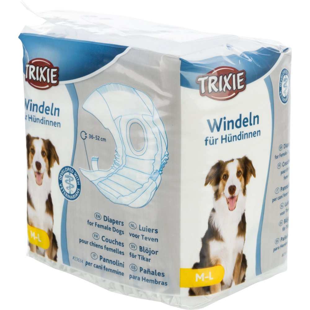 Підгузки для собак (дівчинок) Trixie 23634 36-52 см 12шт Розмір M-L