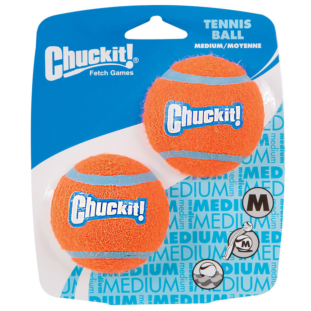 Тенісний м'ячик Chuckit! Tennis Balls іграшка для собак розмір M, набір 2 шт