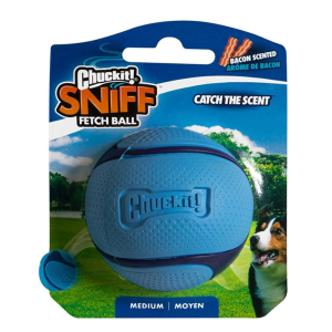 М'ячик для собак Chuckit! Sniff Fetch Ball іграшка з ароматом бекону, розмір М (6.4 см)