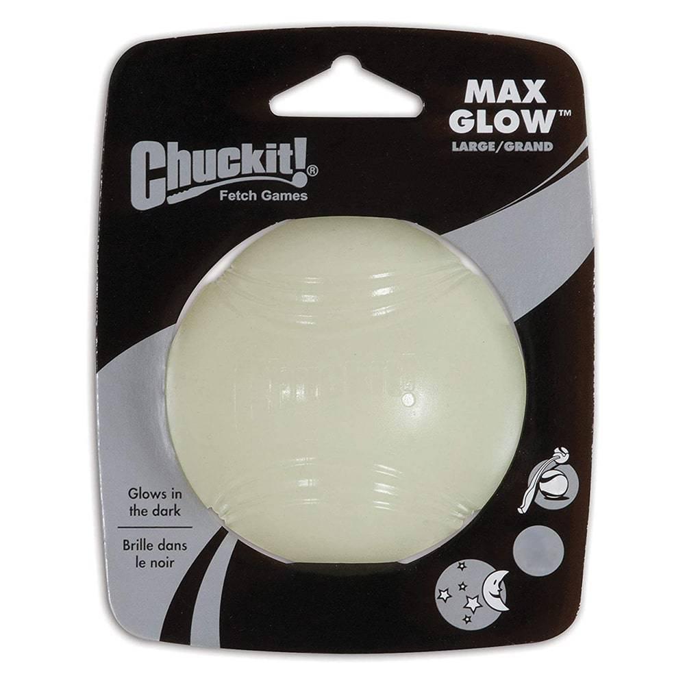 М'ячик для собак Chuckit!  Max Glow Ball іграшка світиться у темряві, розмір М (6,5 см)