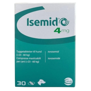 Ceva Isemid (Ісемід) 4 мг при перших клінічних ознаках застійної серцевої недостатності для собак, 30 таблеток