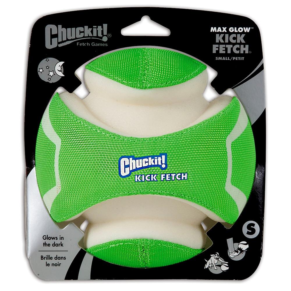М'яч, який світиться у темріві для собак Chuckit! Kick Fetch Max Glow іграшка для активних ігор, розмір S