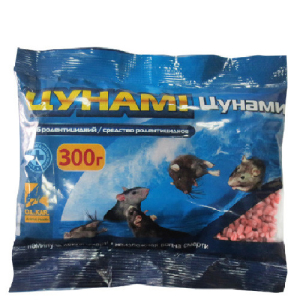 Цунамі 300 г (зерно травленное) - отрута для гризунів, мишей і щурів