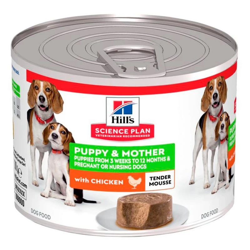 Вологий корм Хіллс Hill's Canine Puppy Mother для цуценят і годуючиз собак консерва з куркою 200 г
