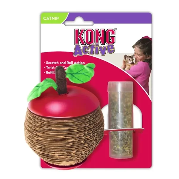 Іграшка для котів Конг KONG Scratch Apple Яблуко з котячою м’ятою для дряпання
