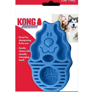 Універсальна іграшка-розчіска Конг KONG для собак зумгрум (блакитна)