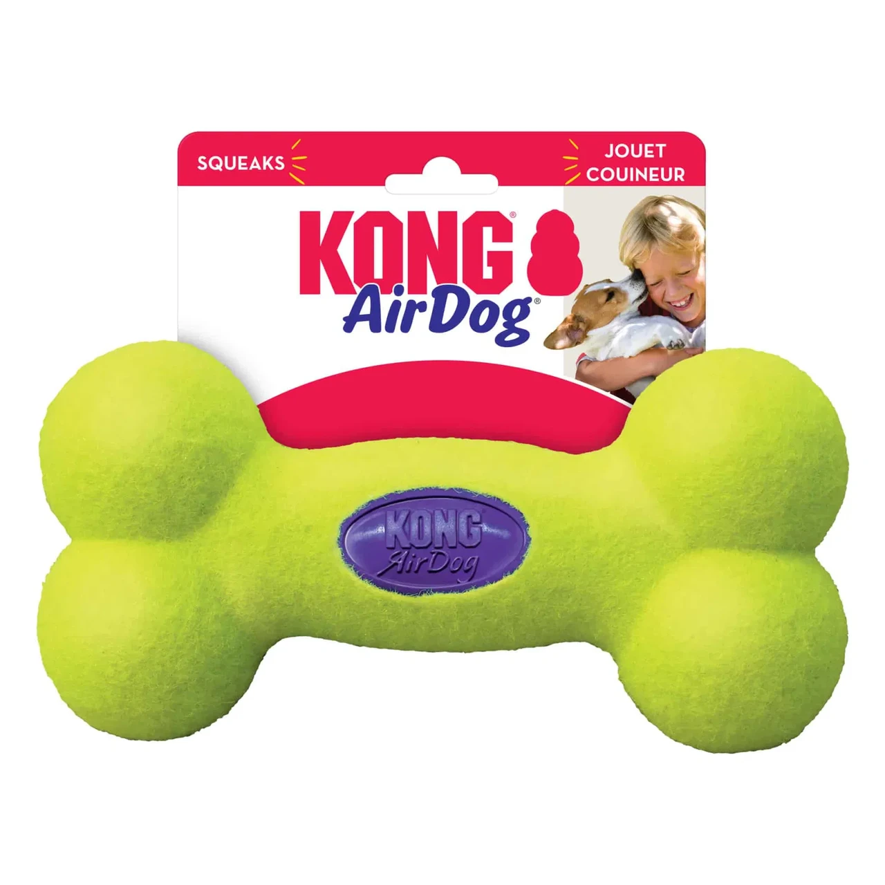 Іграшка для собак Конг KONG AirDog Squeaker Bone повітряна кістка з пискавкою, розмір L