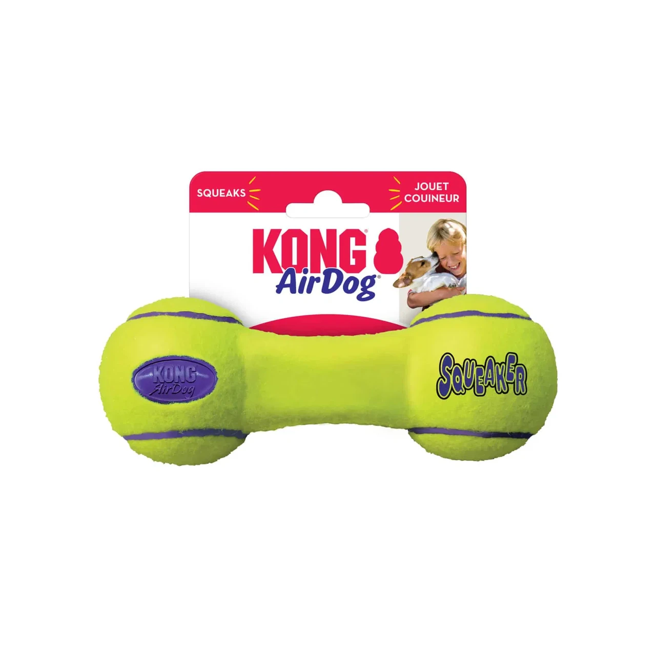 Іграшка для собак Конг KONG AirDog Squeaker Dumbbell повітряна гантель з пискавкою, розмір M