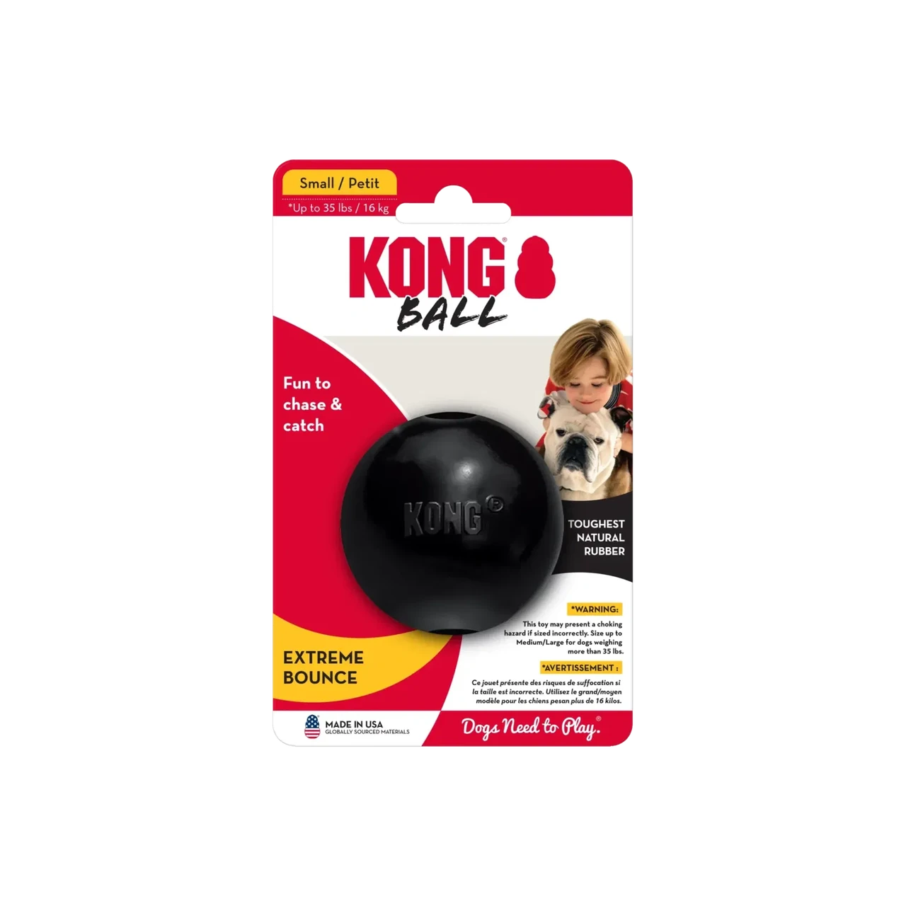 Іграшка для собак Конг KONG Dog Extreme Ball надміцний м’яч, розмір M/L