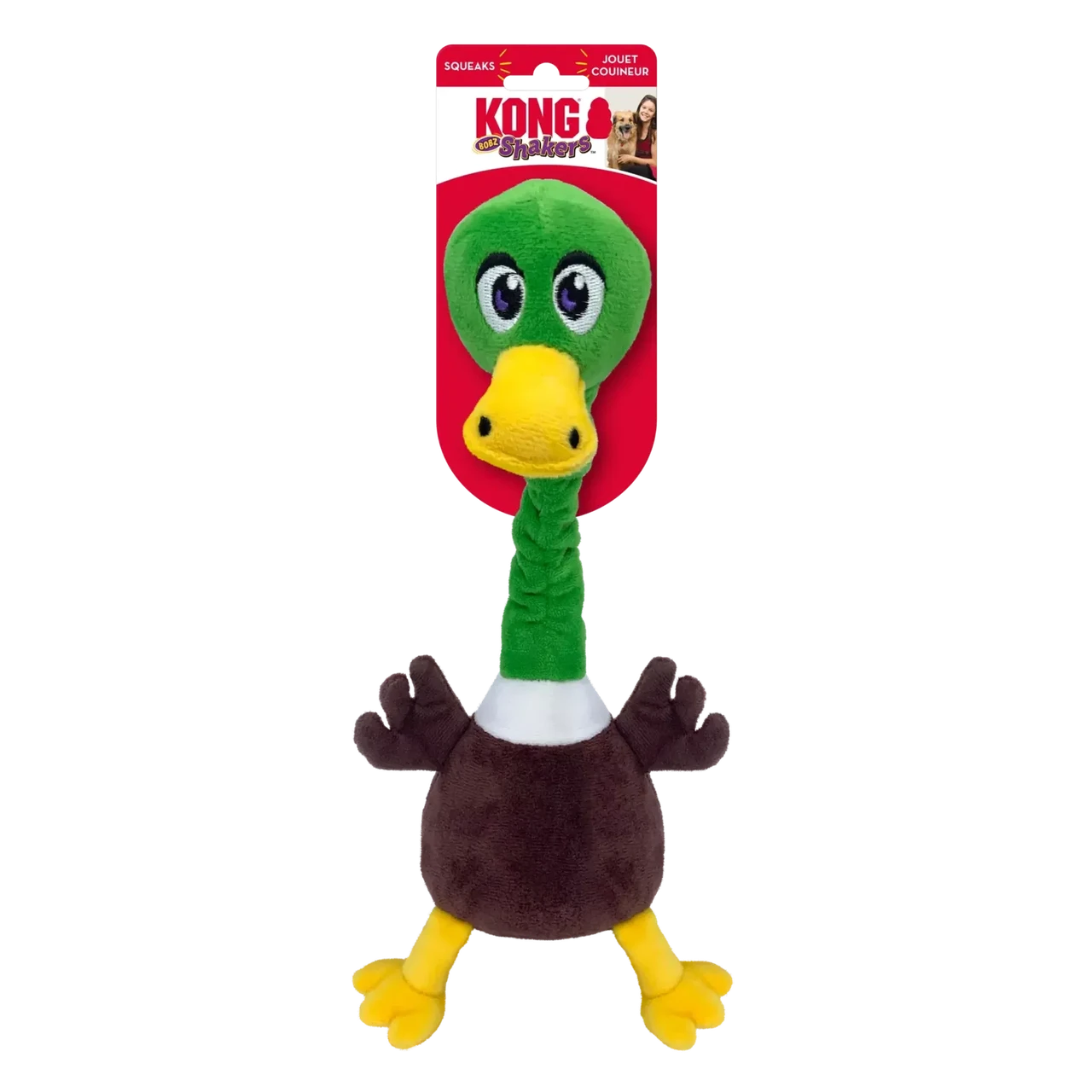Іграшка для собак Конг KONG Dog Shakers Bobz Mallard качка з пискавкою, розмір M