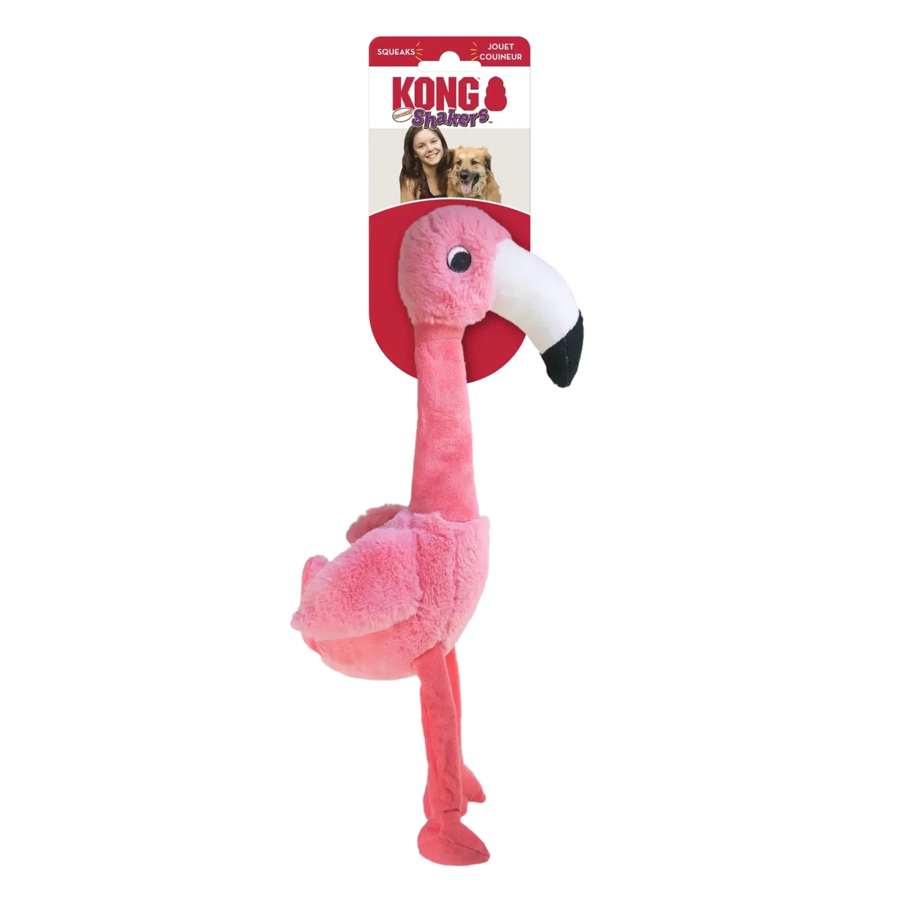 Іграшка для собак Конг KONG Dog Shakers Honkers Flamingo фламінго з пискавкою, розмір S (в асортименті)