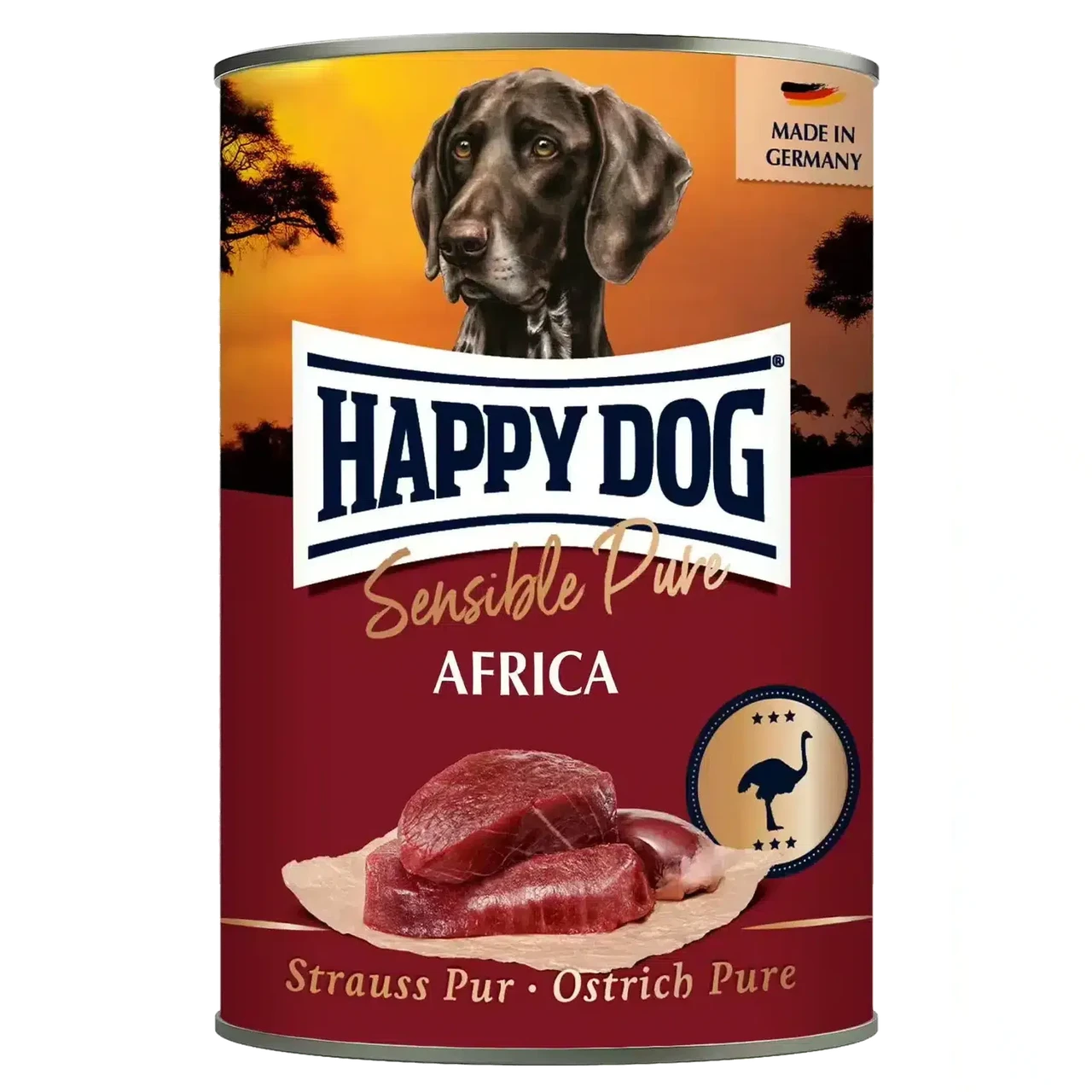 Happy Dog вологий корм для собак зі страусом Sens Pure Straus, 400 г