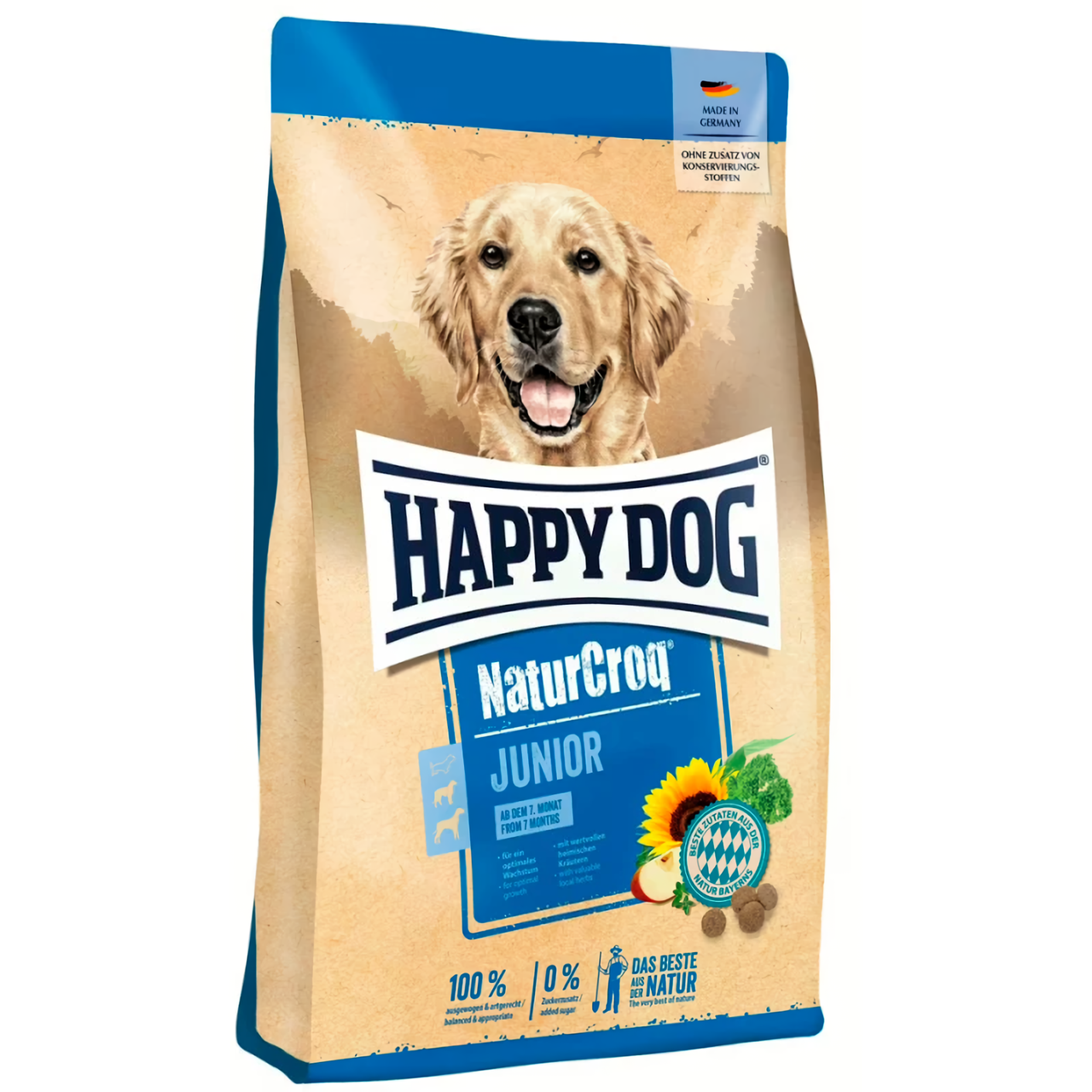 Сухий корм Happy Dog NaturCroq Junior для молодих собак середніх і великих порід віком від 7 місяців, 15 кг