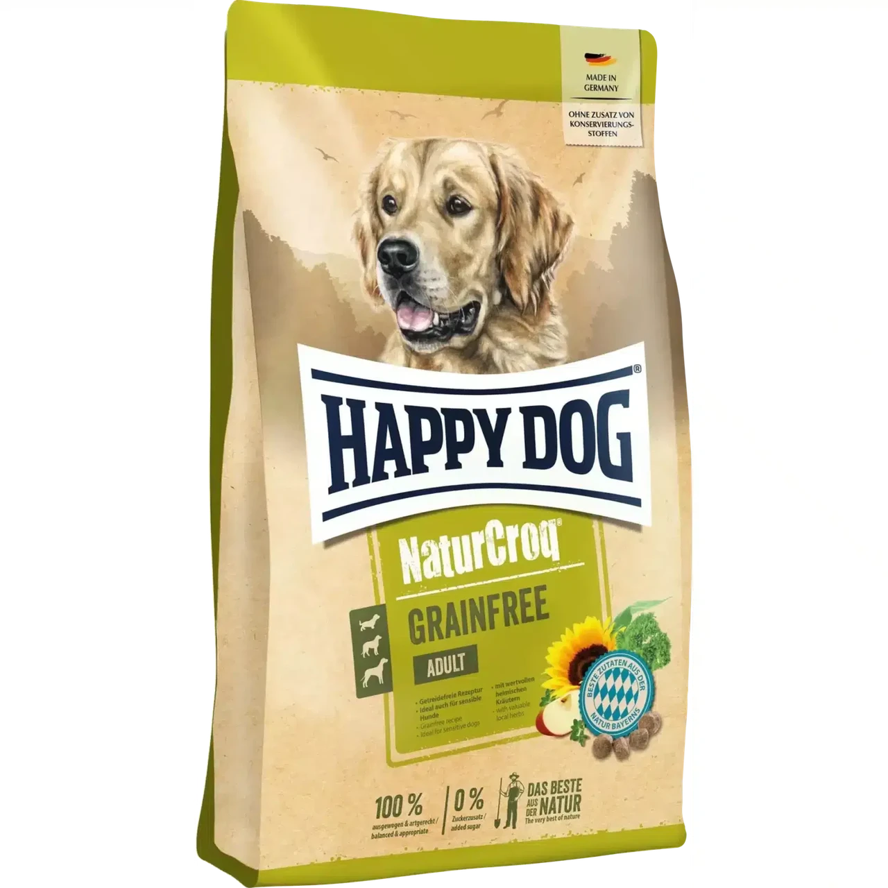 Сухий беззерновий корм Happy Dog NaturCroq Grainfree для дорослих собак з птицею та лососем, 11 кг