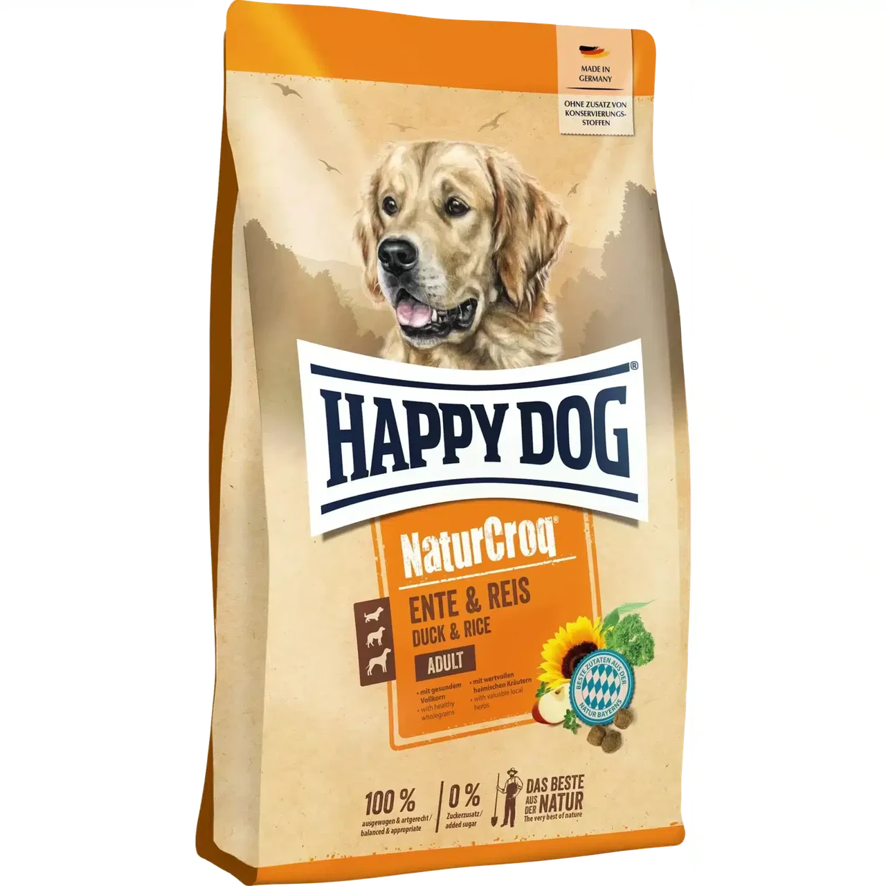 Сухий беззерновий корм Happy Dog NaturCroq Duck&Rice для дорослих собак з качкою та рисом, 11 кг