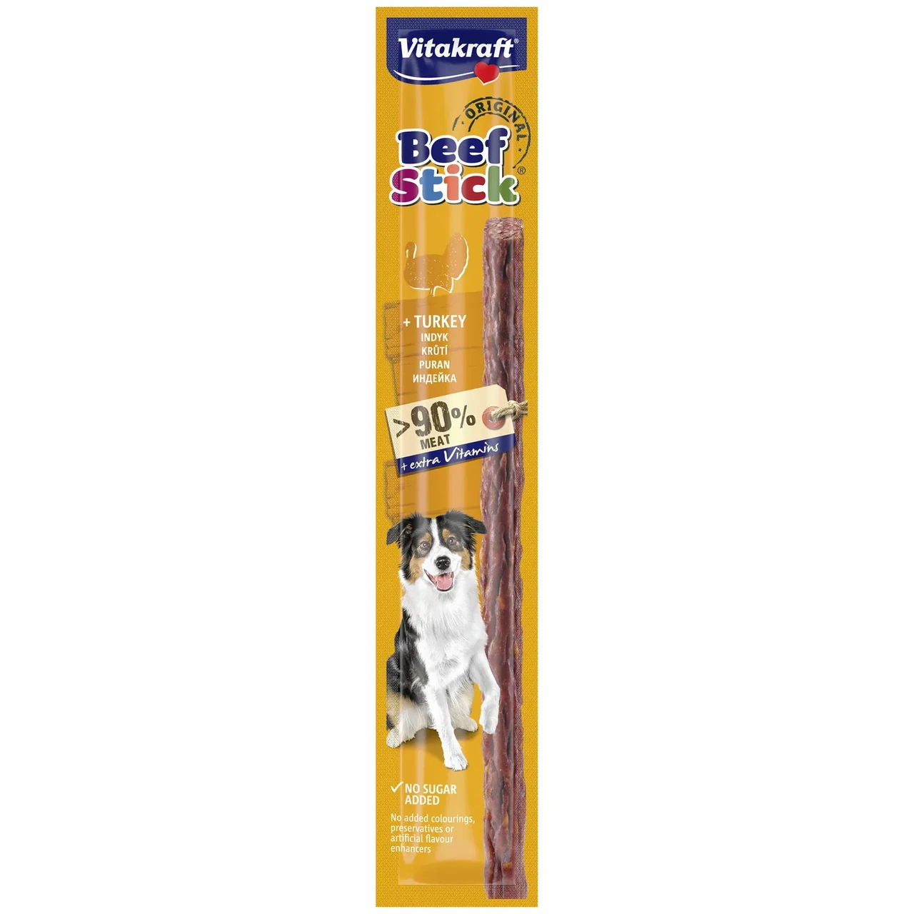 М'ясна паличка для собак Вітакрафт Vitakraft Beef Stick Original ласощі з індичкою, 12 г