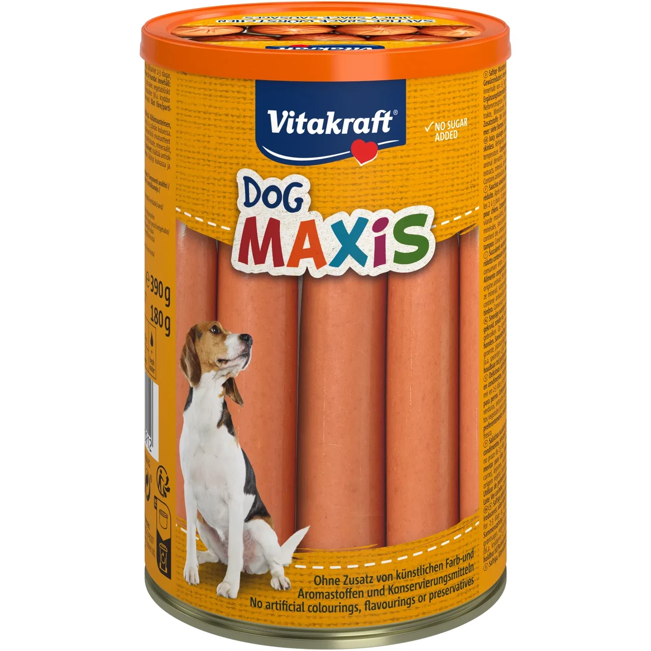 Сосиски без оболонки для собак Вітакрафт Vitakraft Dog Maxis беззернові ласощі для всіх порід собак, 180 г (6 шт)