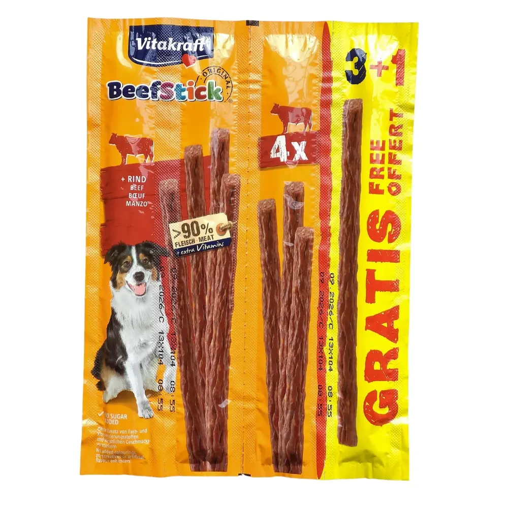 М'ясна паличка для собак Вітакрафт Vitakraft Beef Stick Original ласощі з яловичиною 4 шт x 12 г