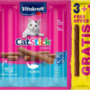 М’ясні палички для котів Вітакрафт Vitakraft ласощі з лососем 4 шт x 12 г