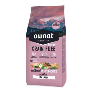 Сухий корм для собак Овнат Ownat Grain Free міні вагою від 1 до 10 кг з ягням, 1 кг