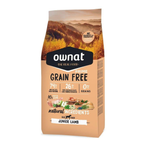 Сухий корм для цуценят Овнат Ownat Grain Free з ягням, 12 кг