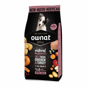 Сухий корм для цуценят Овнат Ownat Ultra Медіум середніх порід, 12 кг