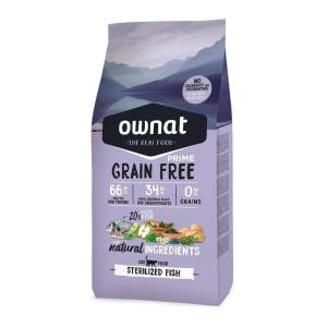 Сухий корм для стерелізовних котів Овнат Ownat Grain Free з рибою, 1 кг