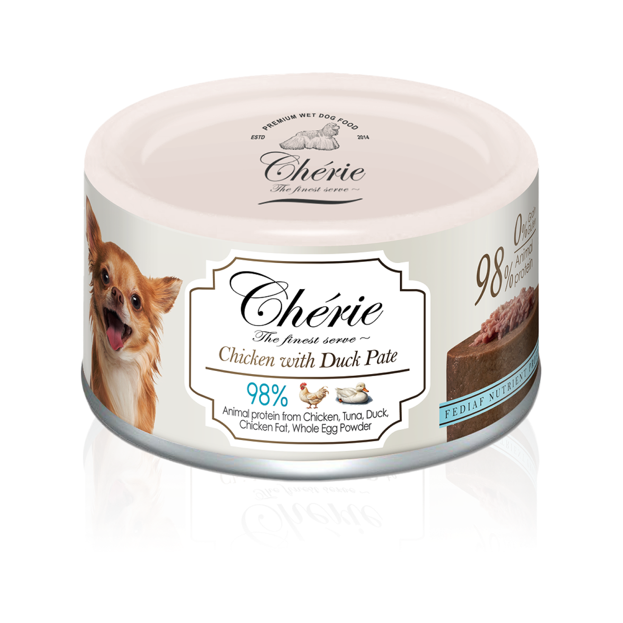 Вологий корм Cherie Pate для собак паштет з куркою та качкою, 80 г