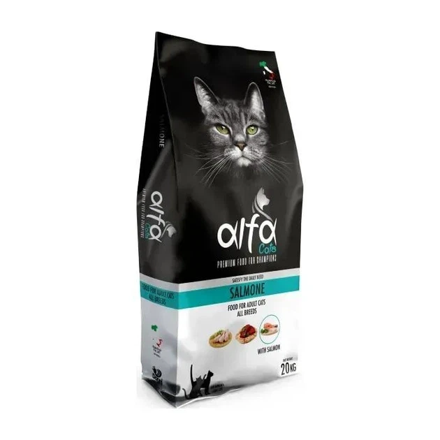 Сухий корм ALFA CAT Salmone для дорослих котів із чутливим травленням з лососем 20кг