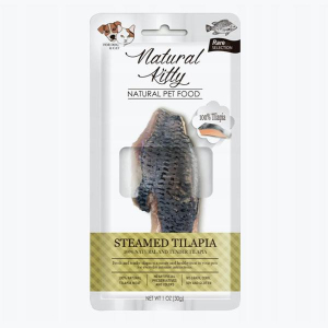 Ласощі для котів та собак Natural Kitty Original Series STEAMED TILAPIA шматочки тілапії приготованої на пару 30 г