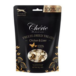 Ласощі для собак Cherie Freeze Dried for Dog Chicken and Liver з куркою та курячою печінкою, 40 г